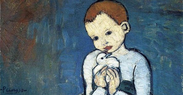 child with a dove
