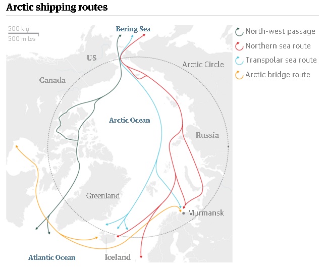 arctic shippnig routes